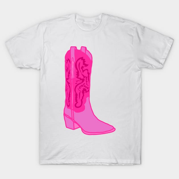 Preppy Bright Pink Cowgirl Aesthetic T-Shirt by Asilynn